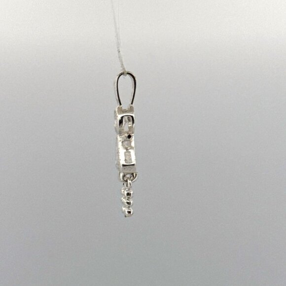 Estate Sterling Silver 925 Girl Pendant Clear Crystals Dangle Arms & Legs 1.6g - Picture 4 of 8